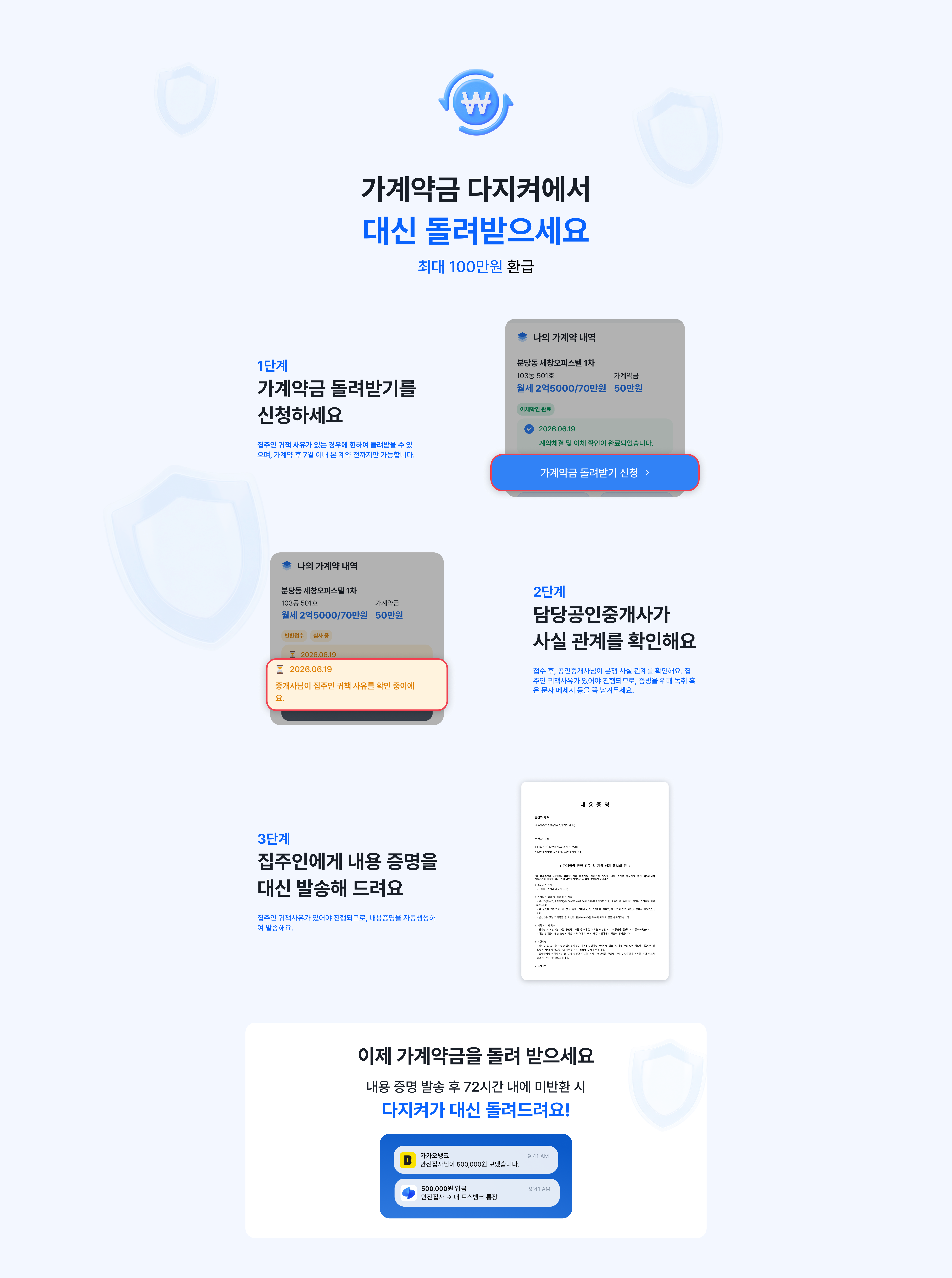 가계약금 다지켜에서 대신 돌려받으세요