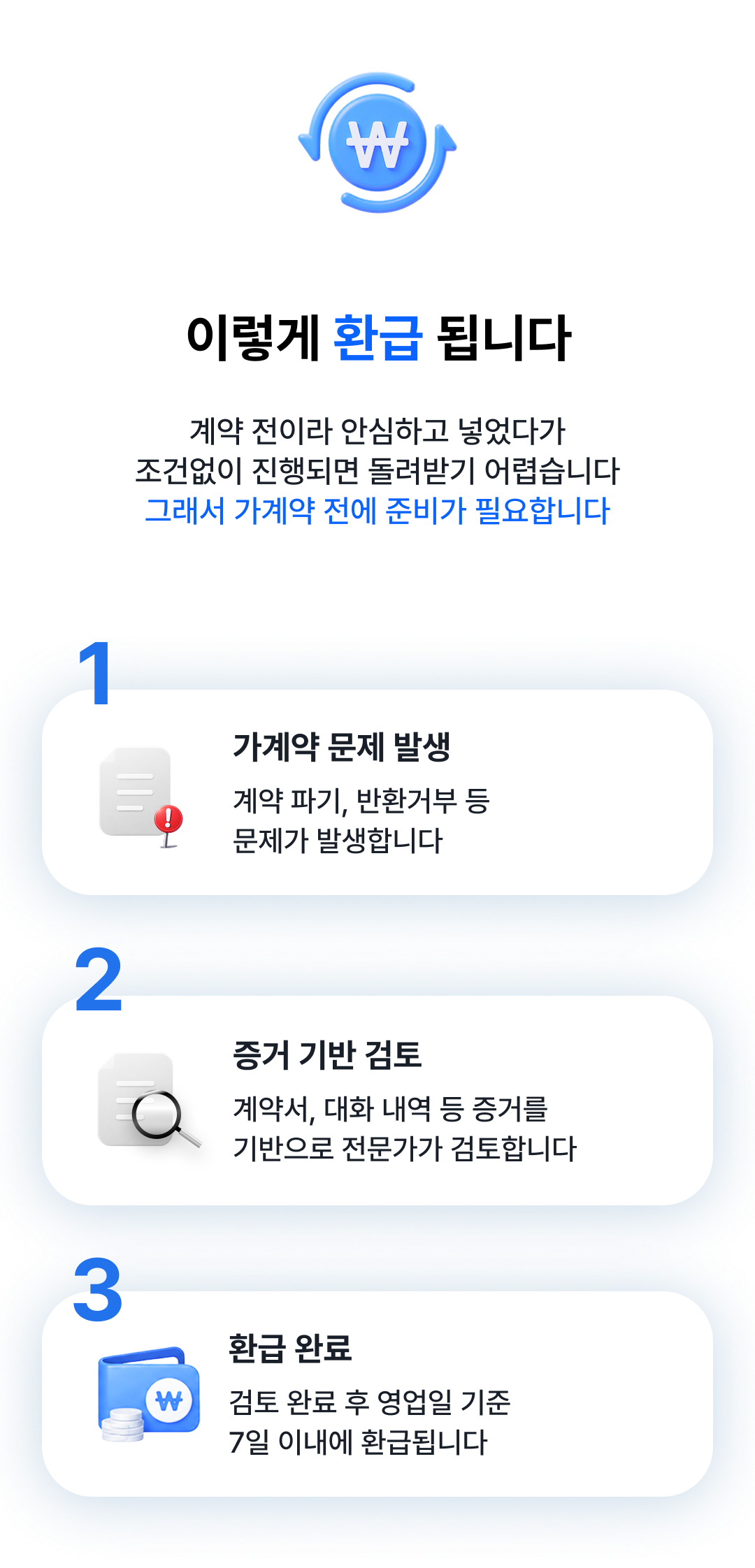 가계약금 다지켜에서 대신 돌려받으세요